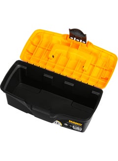 MANO CLASSIC TOOLBOXES WITH FLAT LID 13" - 320mm*165mm*136mm, Polypropylene, Black/Orange  - Image 4
