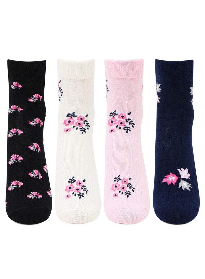 Bonjour Women's Ankle Length Cotton Socks (Pack Of 4) (BRO8418-PO4_Multicolour) - Image 2