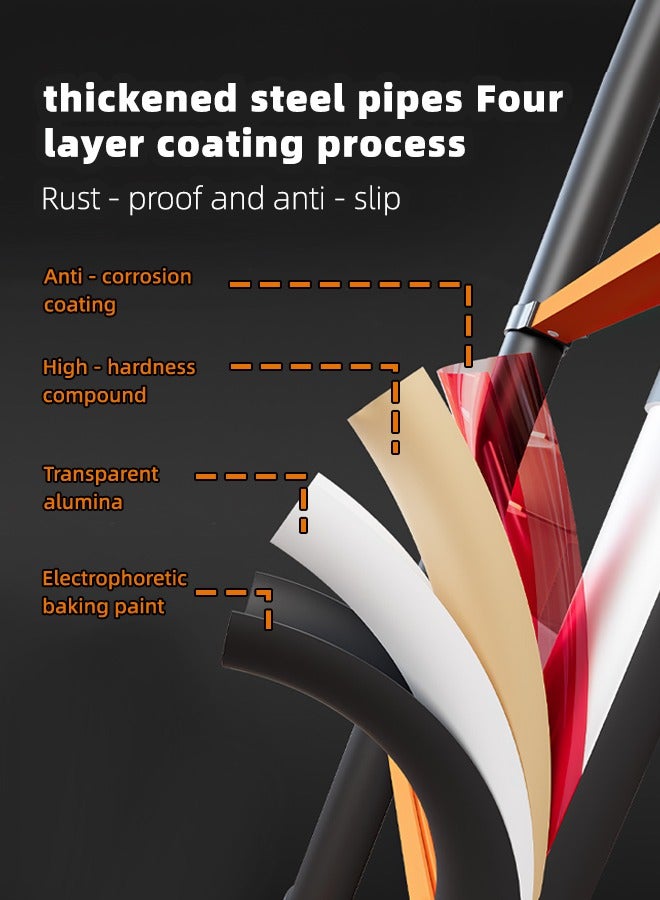 ALongDeng 3.5M Telescoping Ladder Heavy-Duty Steel Extension Ladder Folding Portable for Home Roof Attic Non Slip Step Ladders with One Button Retraction 150KG Capacity - Image 3