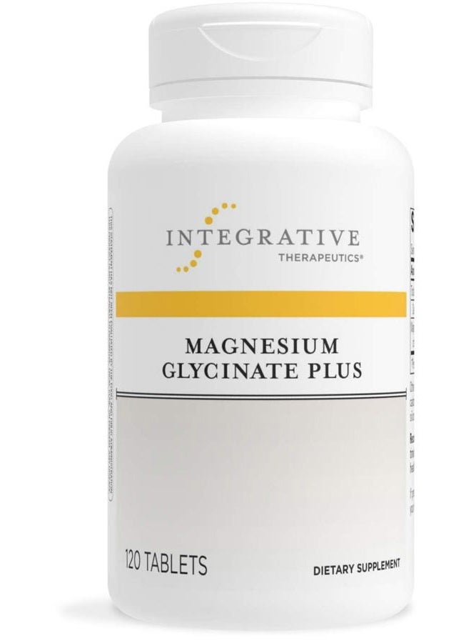 Magnesium Glycinate Plus - Brain Function Supplement for Women & Men* - Supports Cardiovascular & Nerve Function* - Vegan - 120 Tablets