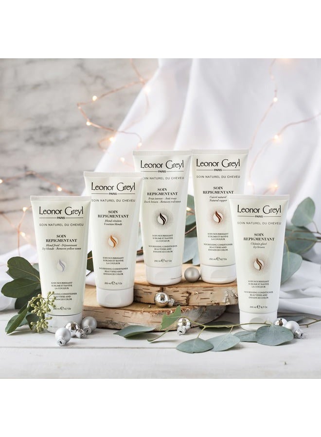 Leonor Greyl Paris باريس - سائل إعادة تلوين نحاسي طبيعي - بلسم مرطب معزز للون - يدفئ درجات البني الداكن إلى النحاسي (6.7 أونصة) - Image 5