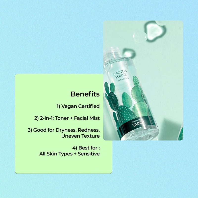 YADAH Cactus Toner (7.1fl oz) - Cruetly Free Prickly Pear. Hypoallergenic Moisturizing Skin Care. - Image 5