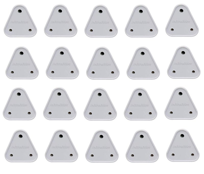Inditradition Baby Safety Electrical Socket Cover Guards, for 5 amp Sockets, White (Pack of 20) - Image 1