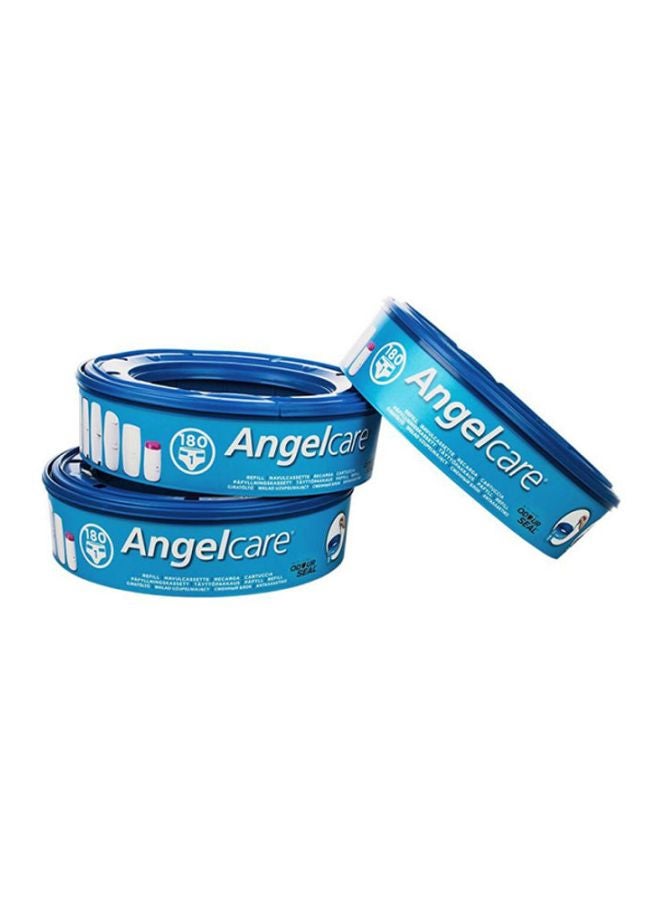 Angelcare Nappy Disposal System Refill Cassettes 3 Pack, Blue - Image 4