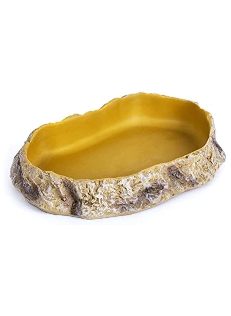 REPTIZOO REPTIZOO Reptile Food Dish Terrarium Water Bowl Food Feeding Bowl for Reptile Amphibian Pets Large(ERB10XS)  - Image 1