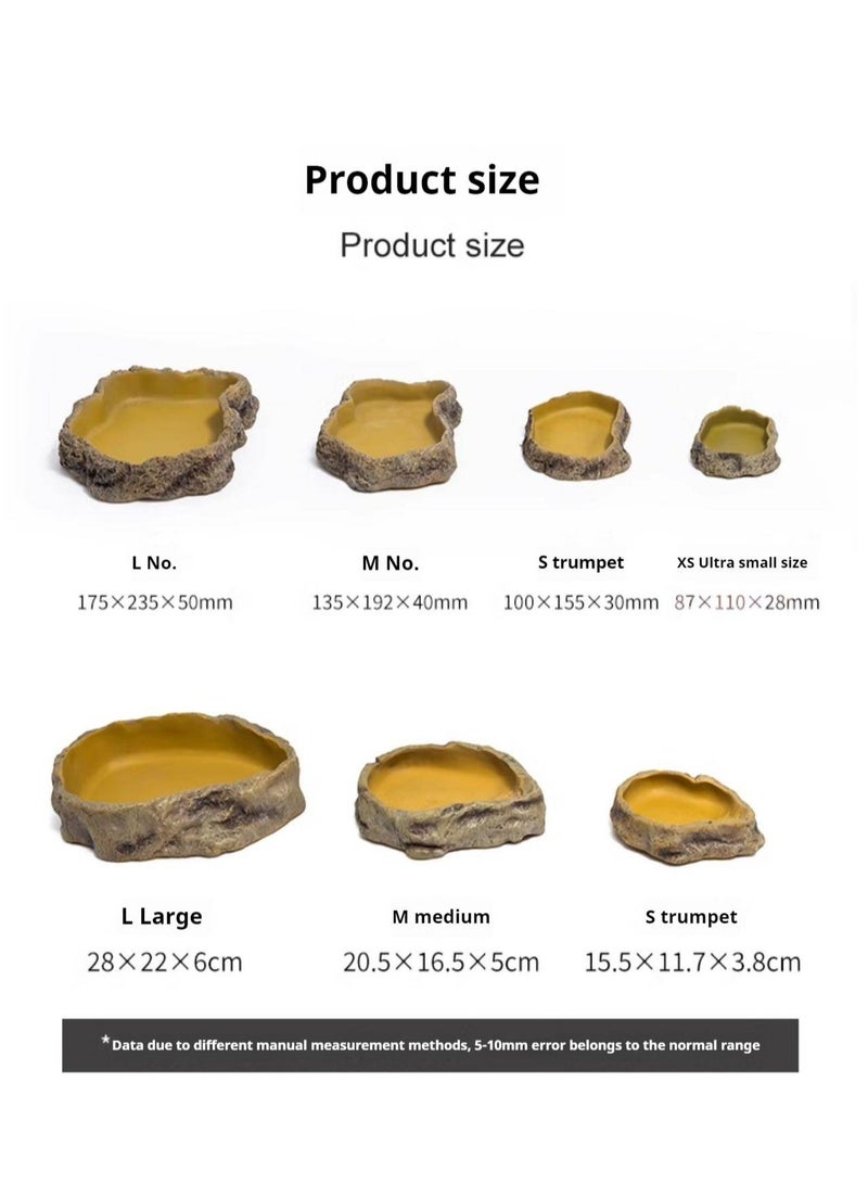 REPTIZOO REPTIZOO Reptile Food Dish Terrarium Water Bowl Food Feeding Bowl for Reptile Amphibian Pets Large(ERB10XS)  - Image 2