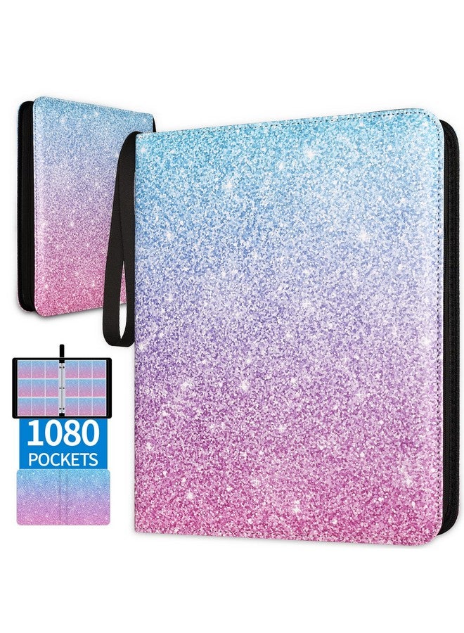 Dosanlues 1080 Pockets Card Binder 9 Pocket, Trading Card Binder with 60 Page Removable Sleeves, Zipper Card Book Album Holder[PROTECTIVE][PLEASANT TOUCH SURFACE] - Image 1