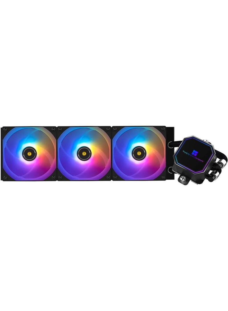 Thermalright Frozen Prism 360 Black ARGB CPU Liquid Cooler,Efficient PWM Controlled Pump 3300RPM,3×TL-E12 Series PWM Fan,Water Cooling Computer Parts,for AMD AM4/AM5,Intel 1150/1156/1200/1700/2066 - Image 1