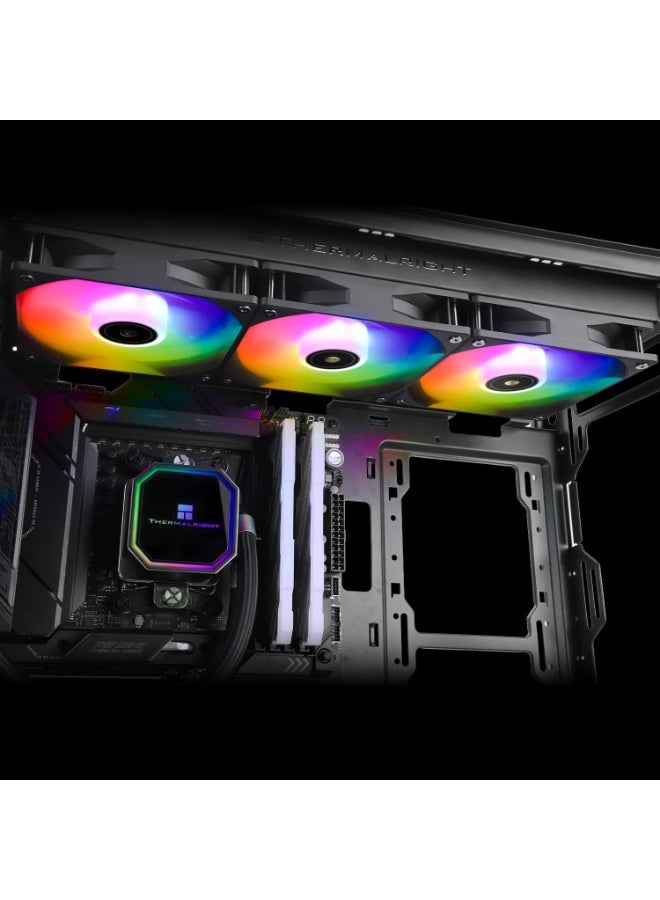 Thermalright Frozen Prism 360 Black ARGB CPU Liquid Cooler,Efficient PWM Controlled Pump 3300RPM,3×TL-E12 Series PWM Fan,Water Cooling Computer Parts,for AMD AM4/AM5,Intel 1150/1156/1200/1700/2066 - Image 4