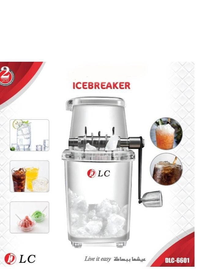 دي إل سي  كسارة ثلج يدوية بمقبض دوّار للمشروبات والحلويات - Image 2