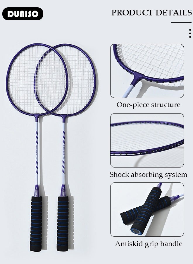 Badminton Rackets Set,Badminton Rackets,Lightweight Badminton Racquet with 3 Shuttlecocks and 1 Carrying Bag,Badminton Backyard Games for Outdoor,Garden,Beach,Family Fun Game for Beginners, 2 Player - Image 3