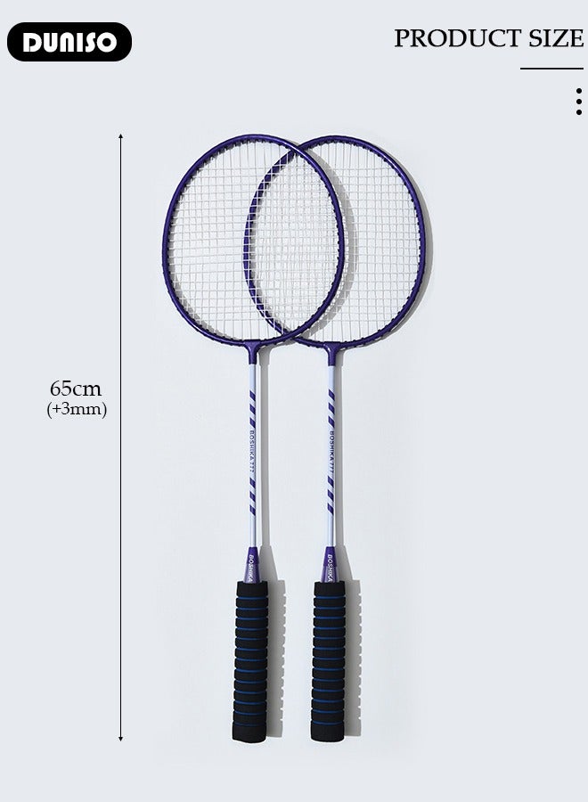 Badminton Rackets Set,Badminton Rackets,Lightweight Badminton Racquet with 3 Shuttlecocks and 1 Carrying Bag,Badminton Backyard Games for Outdoor,Garden,Beach,Family Fun Game for Beginners, 2 Player - Image 4