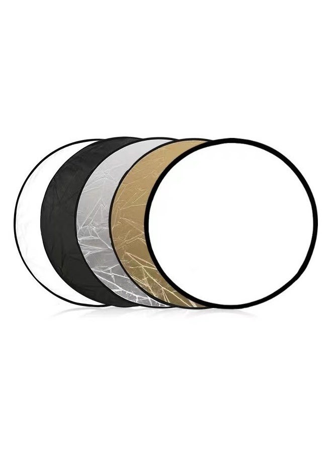 5-In-1 Multi Reflector With Bag，Clear/Black/Gold - Image 1