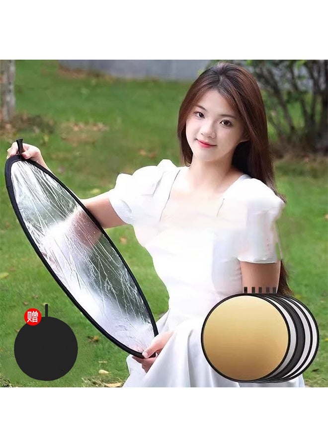 5-In-1 Multi Reflector With Bag，Clear/Black/Gold - Image 5