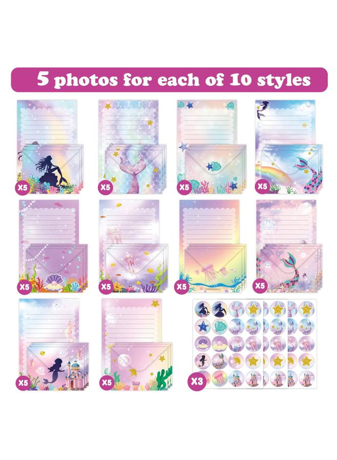 Bluejw Mermaid Suit Envelope Letter Paper 160 Creative Advanced Letter Fishtail Suit New Product - Image 3