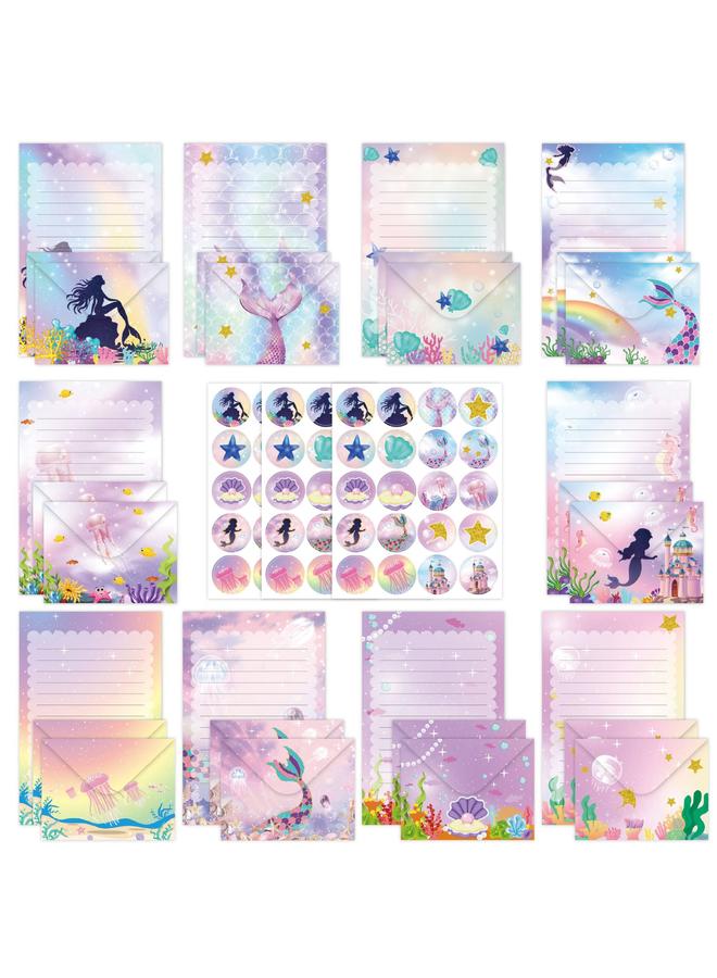 Bluejw Mermaid Suit Envelope Letter Paper 160 Creative Advanced Letter Fishtail Suit New Product - Image 1
