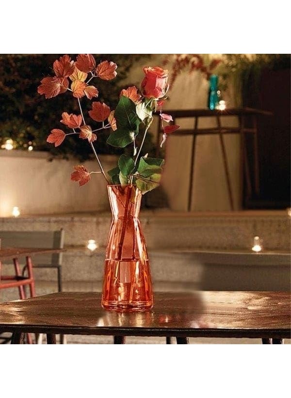 Bormioli Rocco Bormioli Rocco Glass Vase 25 Cms 1 Pc, Ypsilon Caraffa Orange Color | Tall Vase  - Image 1