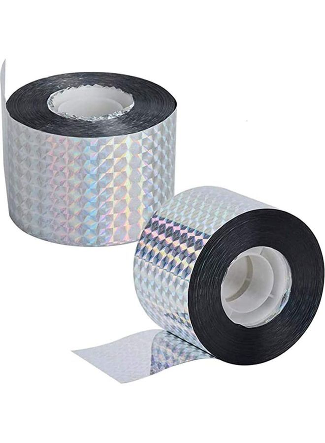 NIBEMINENT 2-Piece Bird Scare Reflective Tape Silver - Image 1
