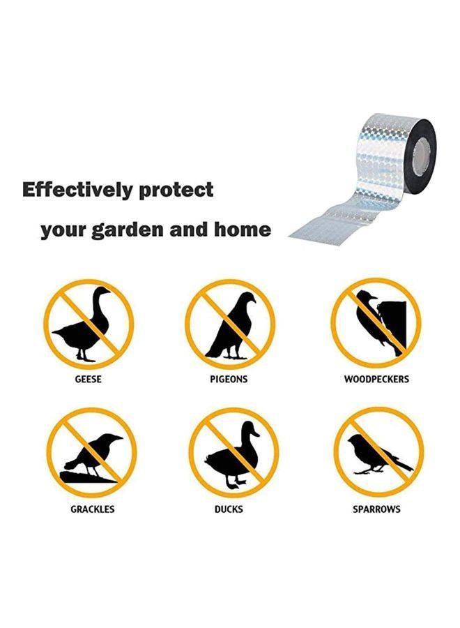 NIBEMINENT 2-Piece Bird Scare Reflective Tape Silver - Image 4
