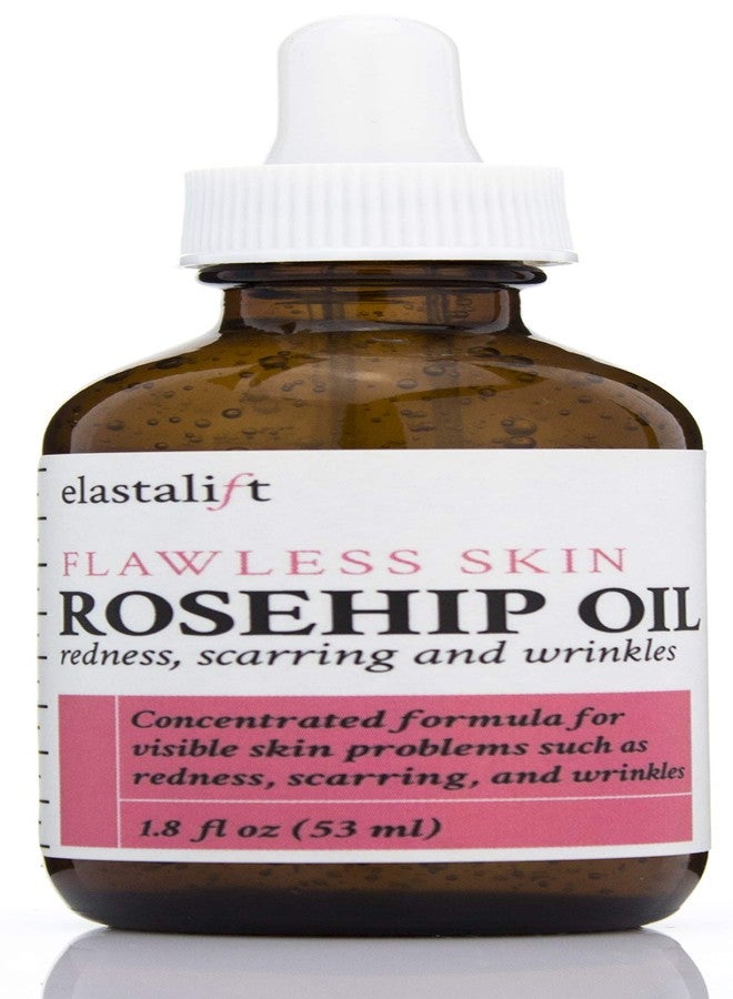 Elastalift Rosehip Oil for face with Vitamin C and Cucumber. Pure Rosehip face oil helps with Wrinkles, Scarring, and Redness for a brighter skin complexion. 1.8 Fl Oz - Image 2