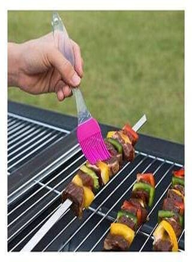 skyeel Flat Pastry Brush | Multi-Purpose Silicone Durable Easy Use | Oil Cooking Brush for Grilling, Tandoor, Cooking, Baking, BBQ | Brush for Cooking | Cooking Tools | Multicolor (3) - Image 3