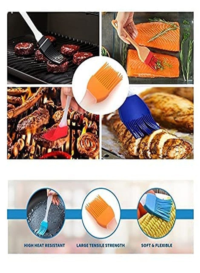 skyeel Flat Pastry Brush | Multi-Purpose Silicone Durable Easy Use | Oil Cooking Brush for Grilling, Tandoor, Cooking, Baking, BBQ | Brush for Cooking | Cooking Tools | Multicolor (3) - Image 2
