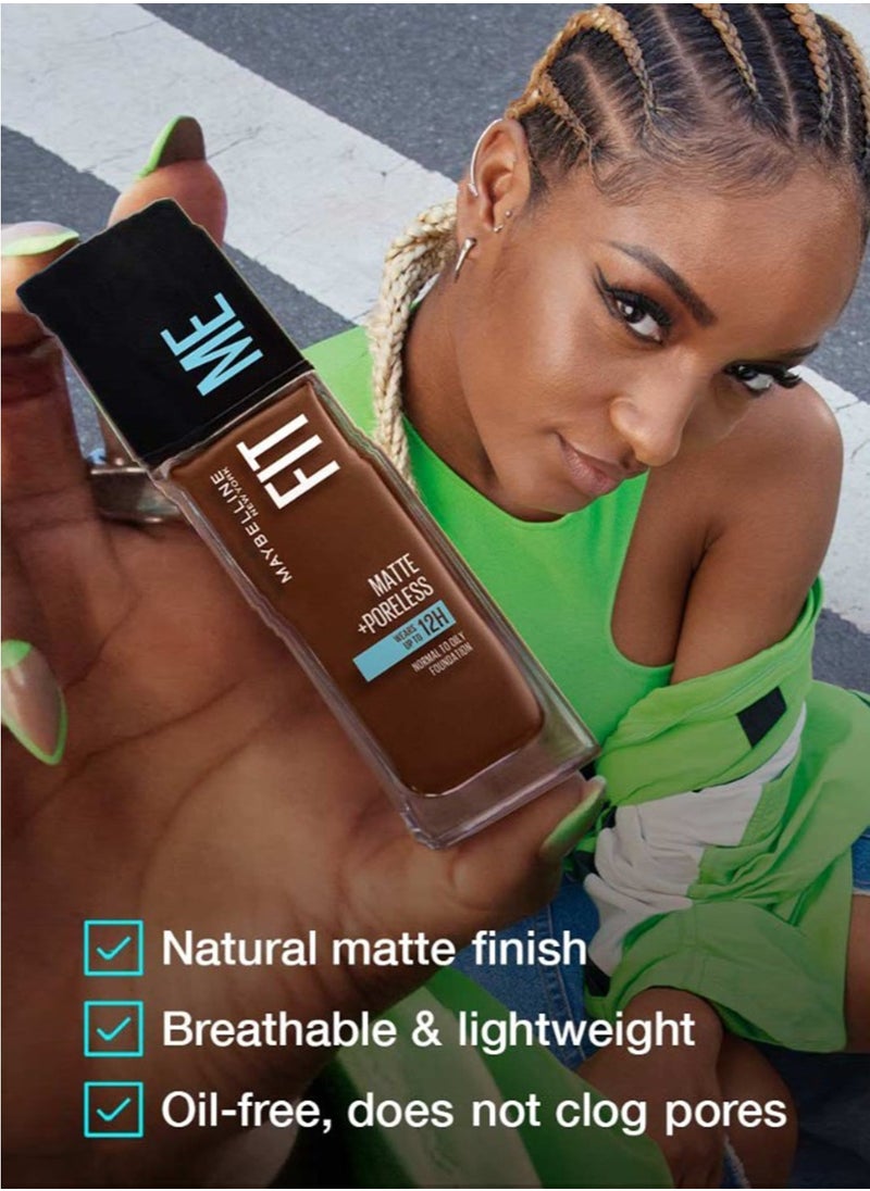 MAYBELLINE NEW YORK - Fit Me Matte & Poreless Foundation 16H Oil Control with SPF 22 - 130 Packaging may vary - Image 1