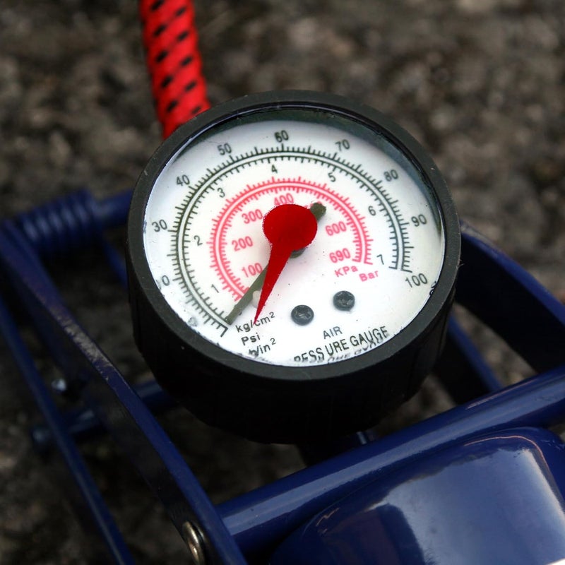 Sakura Twin Cylinder Foot Pump PG270 TWN with Pressure Gauge and 52 cm Hose - Image 4