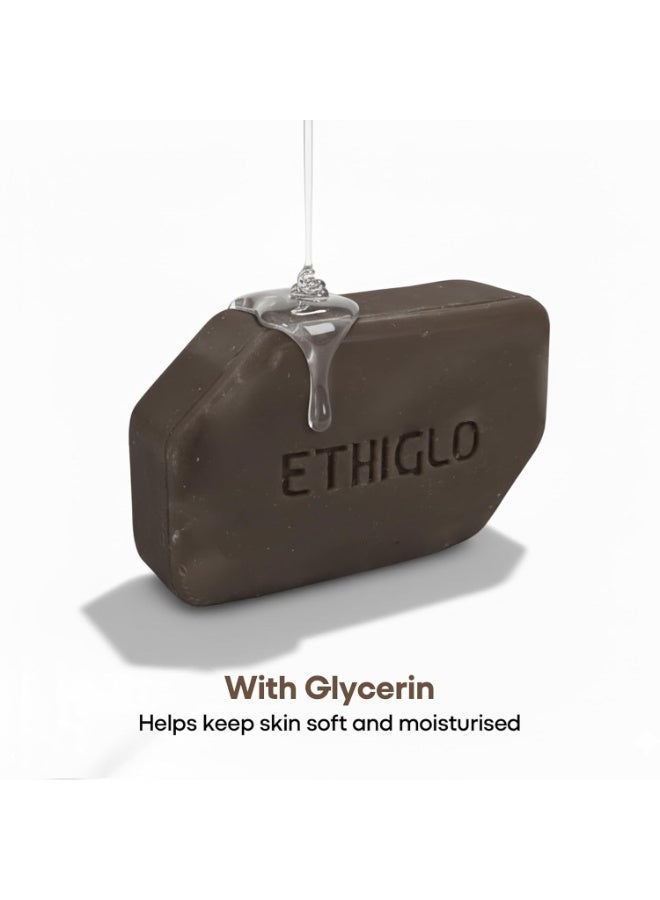 Ethiglo Deep Cleansing Soap for All Skin Types | Helps Reduce Acne Scars, Dullness, Tanning & Pigmentation | Leaves Skin Soft & Smooth | Pack of 3 (75g) - Image 4