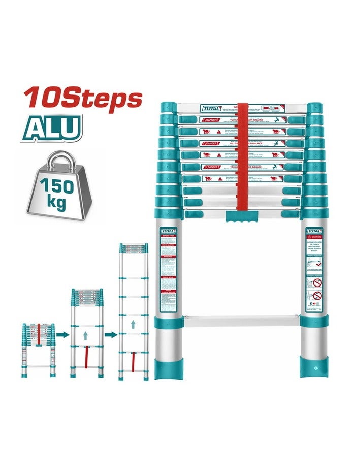 TOTAL Telescopic Ladder 10 Steps THLAD08101 - Image 2
