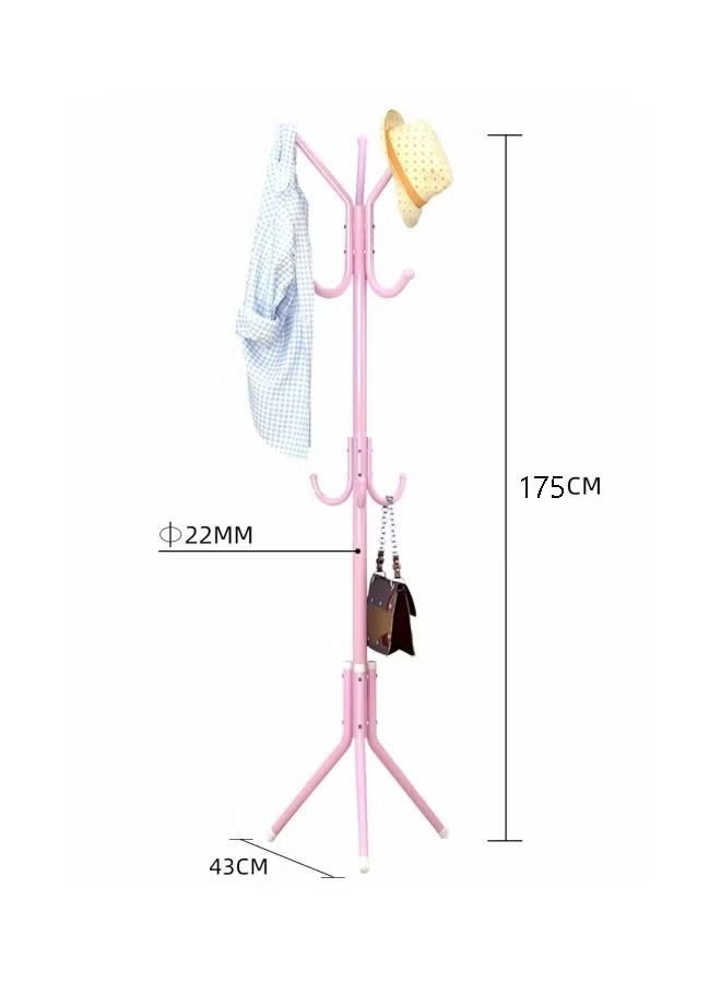 Beauenty Multi-Functional Metal Coat Rack Pink 175x43centimeter - Image 2