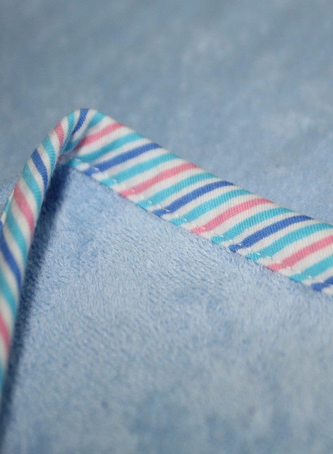 Cradle Togs Blue Hooded Towel | Both Side Terry Cloth | 100% cotton | Ultra Soft | 0-12 months (Blue) - Image 3
