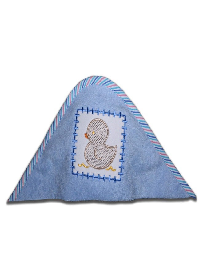 Cradle Togs Blue Hooded Towel | Both Side Terry Cloth | 100% cotton | Ultra Soft | 0-12 months (Blue) - Image 2