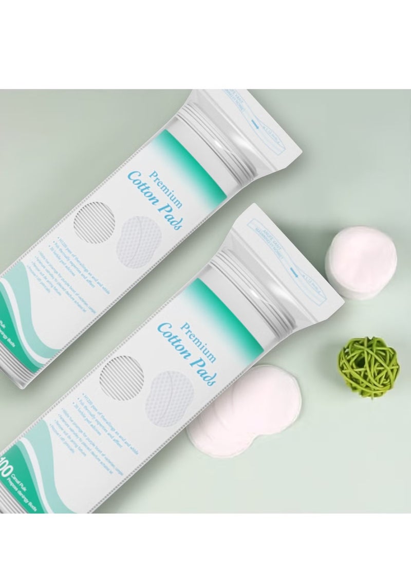 3 Packs 300 Sheets Premium Cotton Rounds ，for FaceFacial Lip & Eye Makeup Remover Pads, Effective Cosmetic Cotton Round,Hypoallergenic, Lint-Free - Image 4