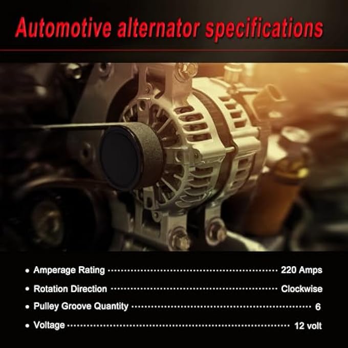 BIYANPIN Alternators compatible with:F-150 2011-2014, LOBO&MARK LT 11-14, 5.0L V8 Replace for 104210-6270, 104210-6660,AL3T-10300-CA - Image 2
