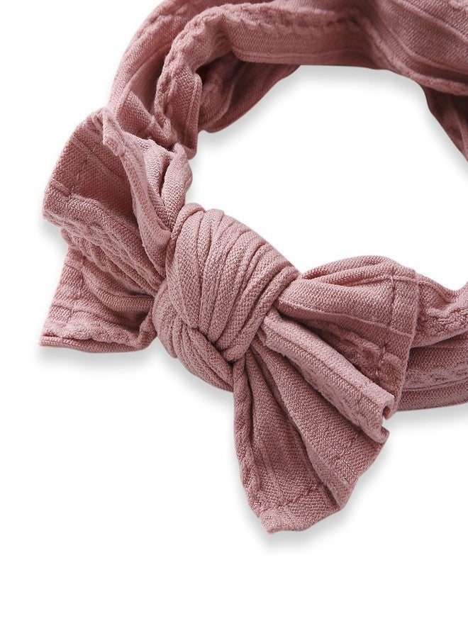 Arendelle Pure Cotton Headband with Big Bow in Rose Pink for Babies (0-2 Years) [AHA405] - Image 3