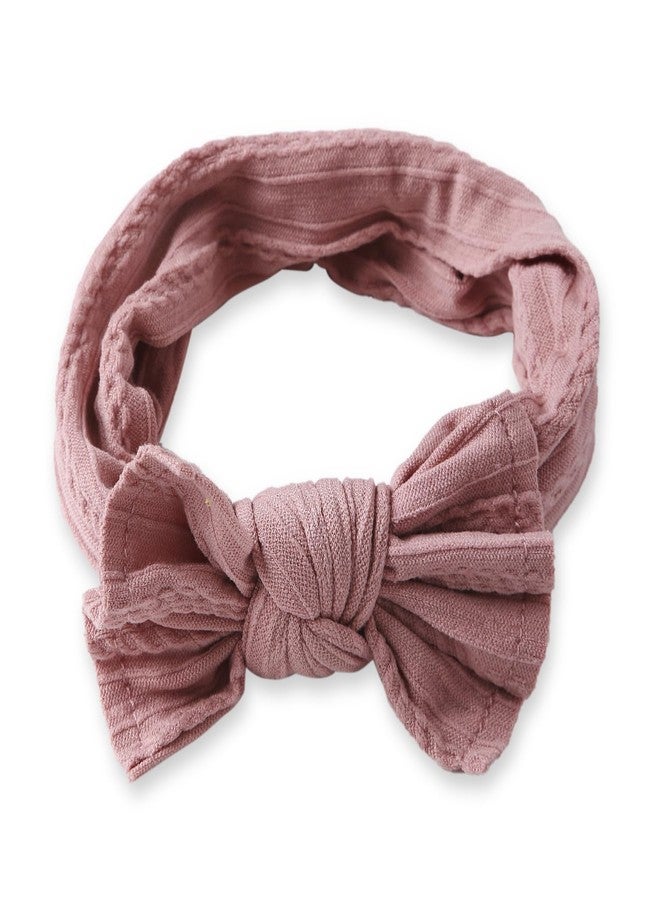 Arendelle Pure Cotton Headband with Big Bow in Rose Pink for Babies (0-2 Years) [AHA405] - Image 2