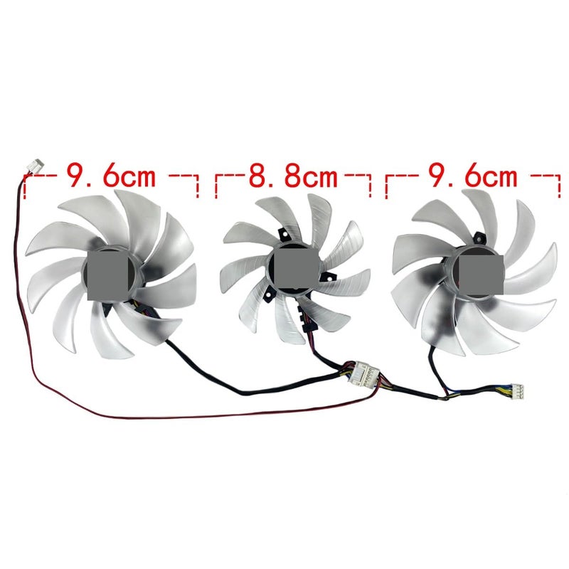 DIY for POWERCOLOR for Radeon RX 6700 XT 12GB for Hellhound Graphics Card Replacement Fan Easy to Replace(Set of Three Fans) - Image 3