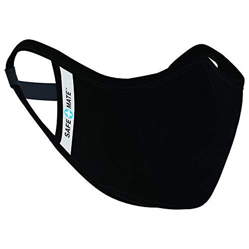 Case-Mate Safe+Mate x Cloth Face Mask - Washable & Reusable - Adult L/XL - Cotton - Includes Filter - Black - Image 1