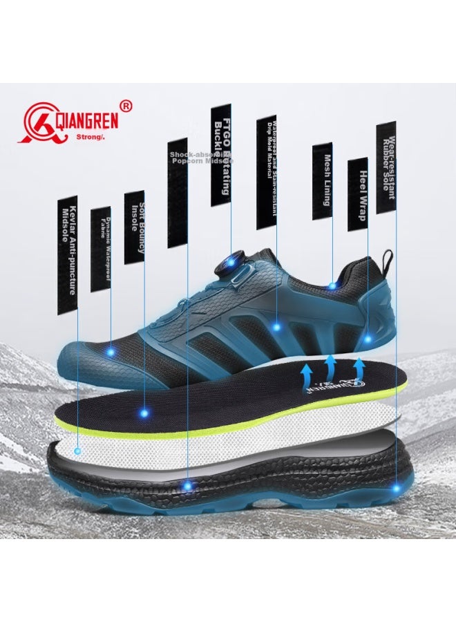 Strongman Qiangren 3515 Rotating Buckle Outdoor Casual Shoes, Popcorn Sports Running Training Men's Shoes, Jds73x, Black, Size 38 - Image 2