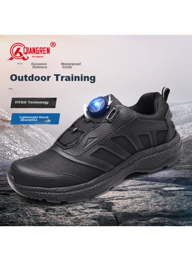 Strongman Qiangren 3515 Rotating Buckle Outdoor Casual Shoes, Popcorn Sports Running Training Men's Shoes, Jds73x, Black, Size 38 - Image 4