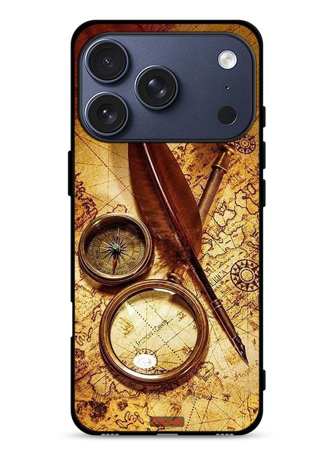 Tolwak Apple iPhone 17 Pro Protective Case Cover Vintage Compass - Image 1