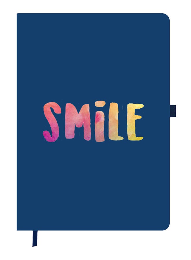 Theodor Designer A5 Thick Blue Hardcover Notebook Smiley - Image 1