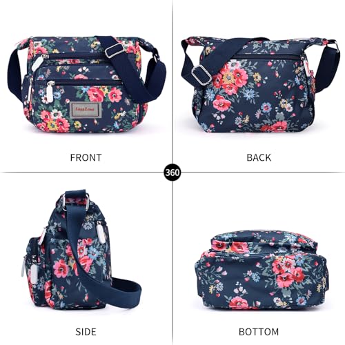 LassZone Women's Crossbody Bag Multi-Pocket Ladies Travel Purse Totes Handbag Casual Shoulder Bags Multi-pocket Messenger Bag for Shopping Work Daily Use - Image 3