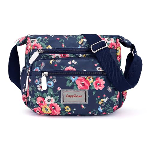 LassZone Women's Crossbody Bag Multi-Pocket Ladies Travel Purse Totes Handbag Casual Shoulder Bags Multi-pocket Messenger Bag for Shopping Work Daily Use - Image 1