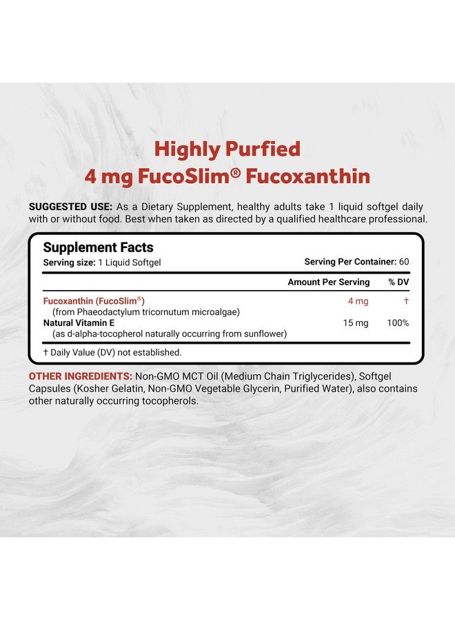 Naturalis ناتوراليس نيوزيلندا فوكوزانثين (4 ملغ) | مصنوع من فوكوسليم® | خالي من الكائنات المعدلة وراثيًا، الصويا والجلوتين | 60 كبسولة لينة (إمداد لمدة شهرين) - Image 2