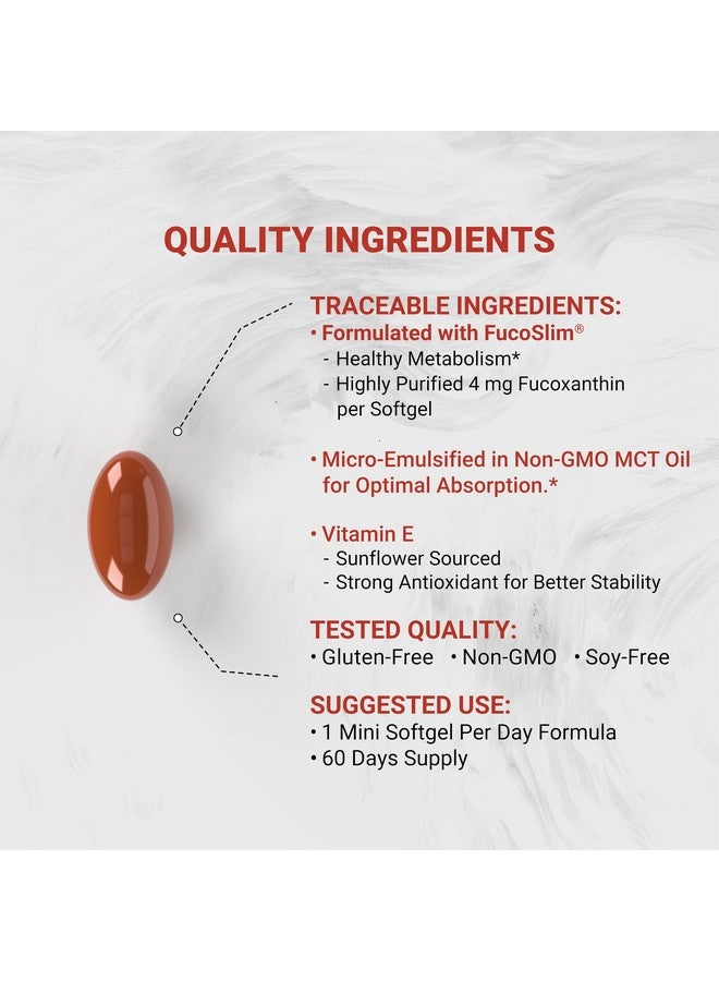 Naturalis ناتوراليس نيوزيلندا فوكوزانثين (4 ملغ) | مصنوع من فوكوسليم® | خالي من الكائنات المعدلة وراثيًا، الصويا والجلوتين | 60 كبسولة لينة (إمداد لمدة شهرين) - Image 3