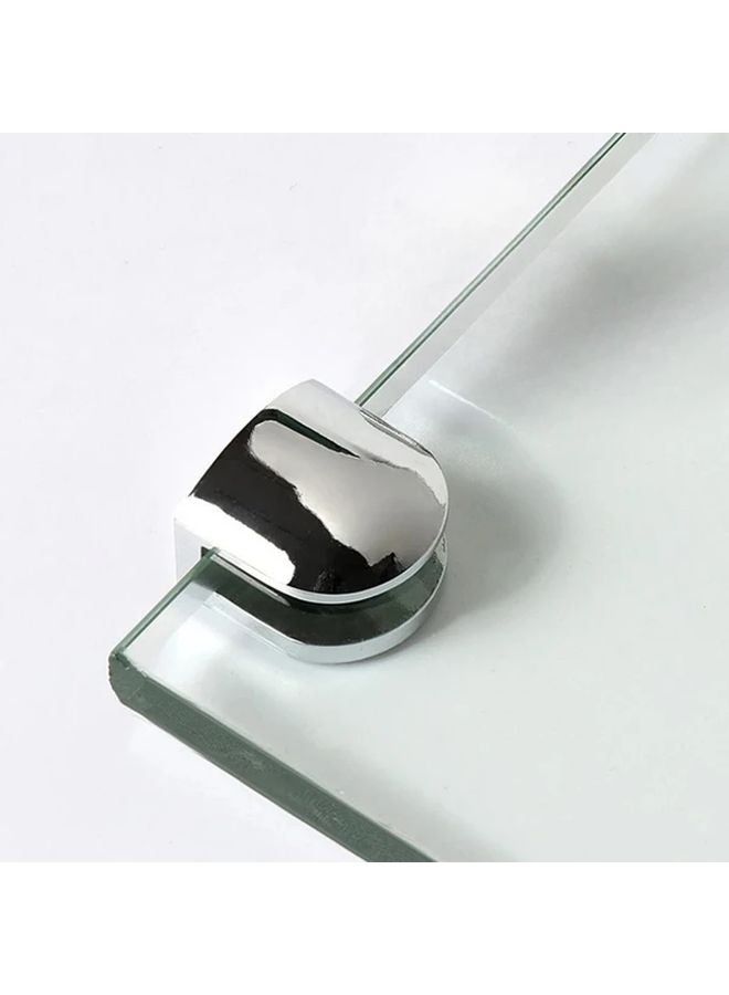 2pcs Silvery Adjustable Metal Glass Holder Clips Heavy Duty Rust Resistant - Image 3