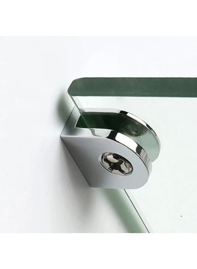 2pcs Silvery Adjustable Metal Glass Holder Clips Heavy Duty Rust Resistant - Image 4