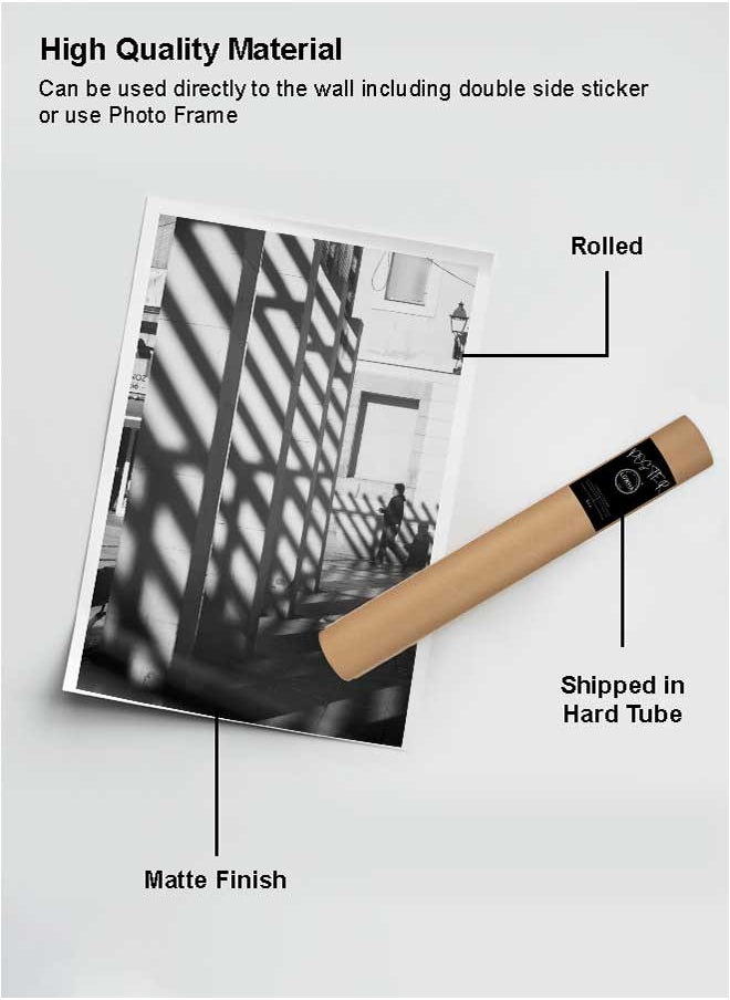 LOWHA Poster Painting Art With Four Separate Pieces Of Double-Sided Stickers Man Wearing Pullover For Home Bedroom Living Room And Office Decor  - Image 2